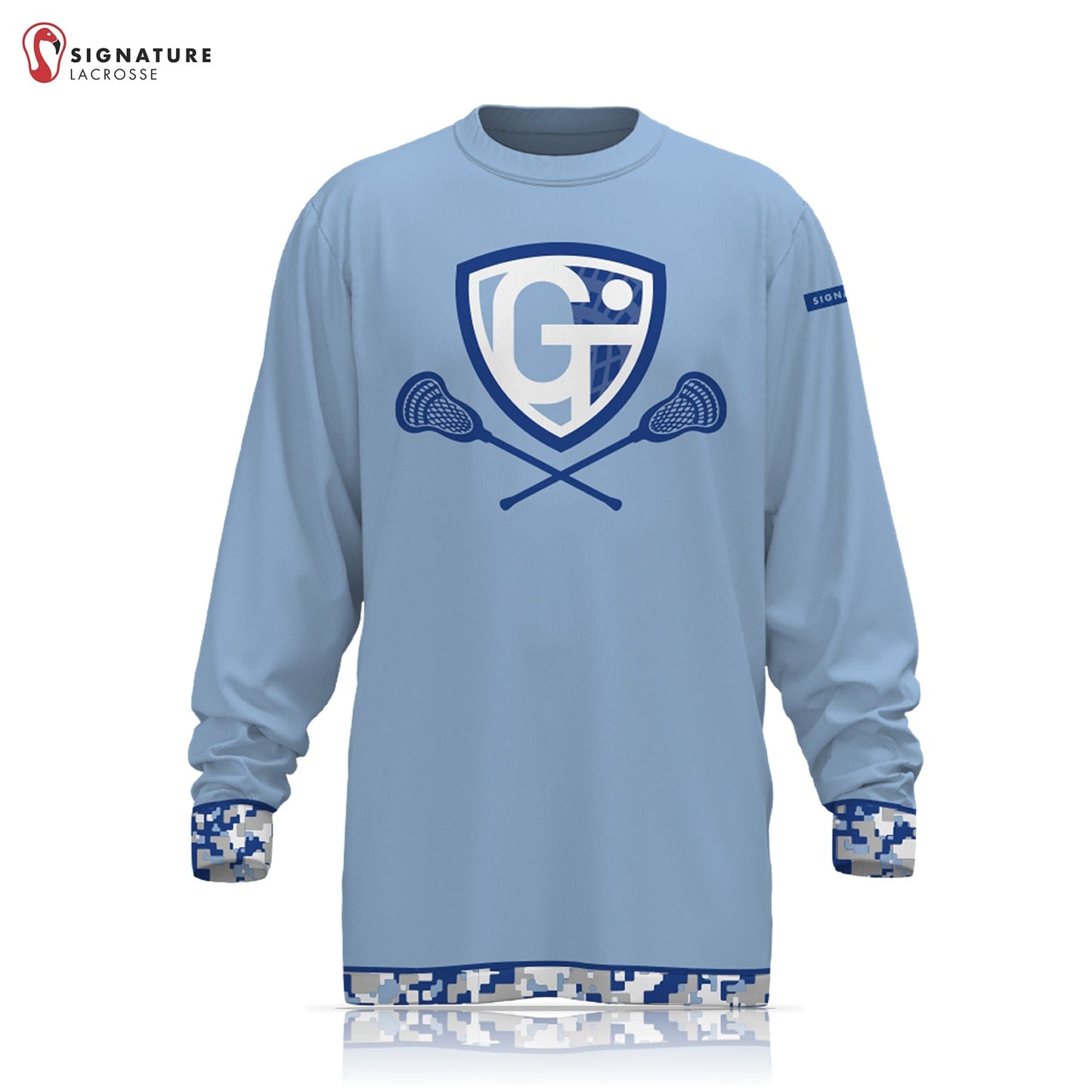 Georgetown Triton Lacrosse Player Long Sleeve Shooting Shirt: 1-2 Signature Lacrosse