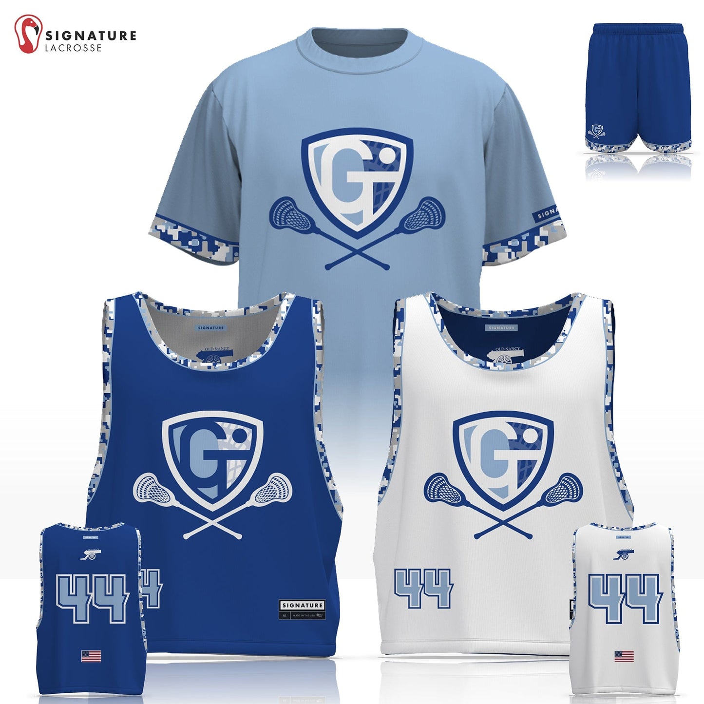 Georgetown-Triton Youth Lacrosse Men's 3 Piece Player Game Package: 5-6 Signature Lacrosse