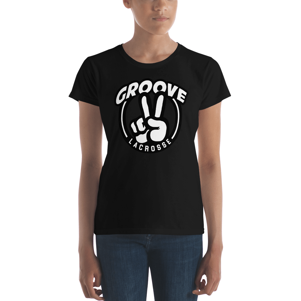 Groove Lacrosse Ladies Fitted Cotton Tee Signature Lacrosse