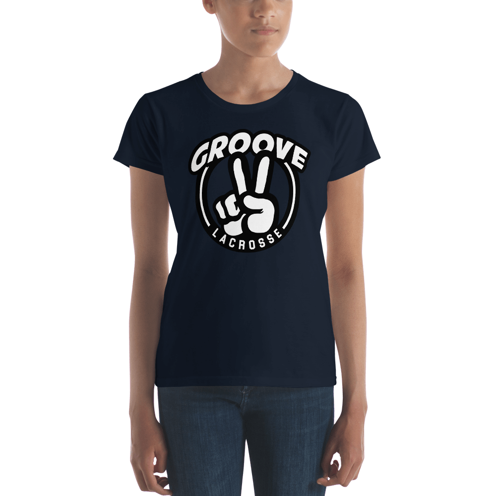 Groove Lacrosse Ladies Fitted Cotton Tee Signature Lacrosse