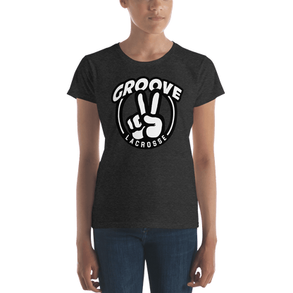 Groove Lacrosse Ladies Fitted Cotton Tee Signature Lacrosse