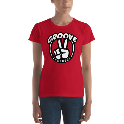 Groove Lacrosse Ladies Fitted Cotton Tee Signature Lacrosse