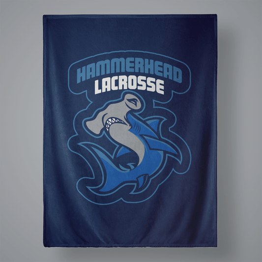 Hammerhead Lacrosse Large Plush Throw Blanket Signature Lacrosse