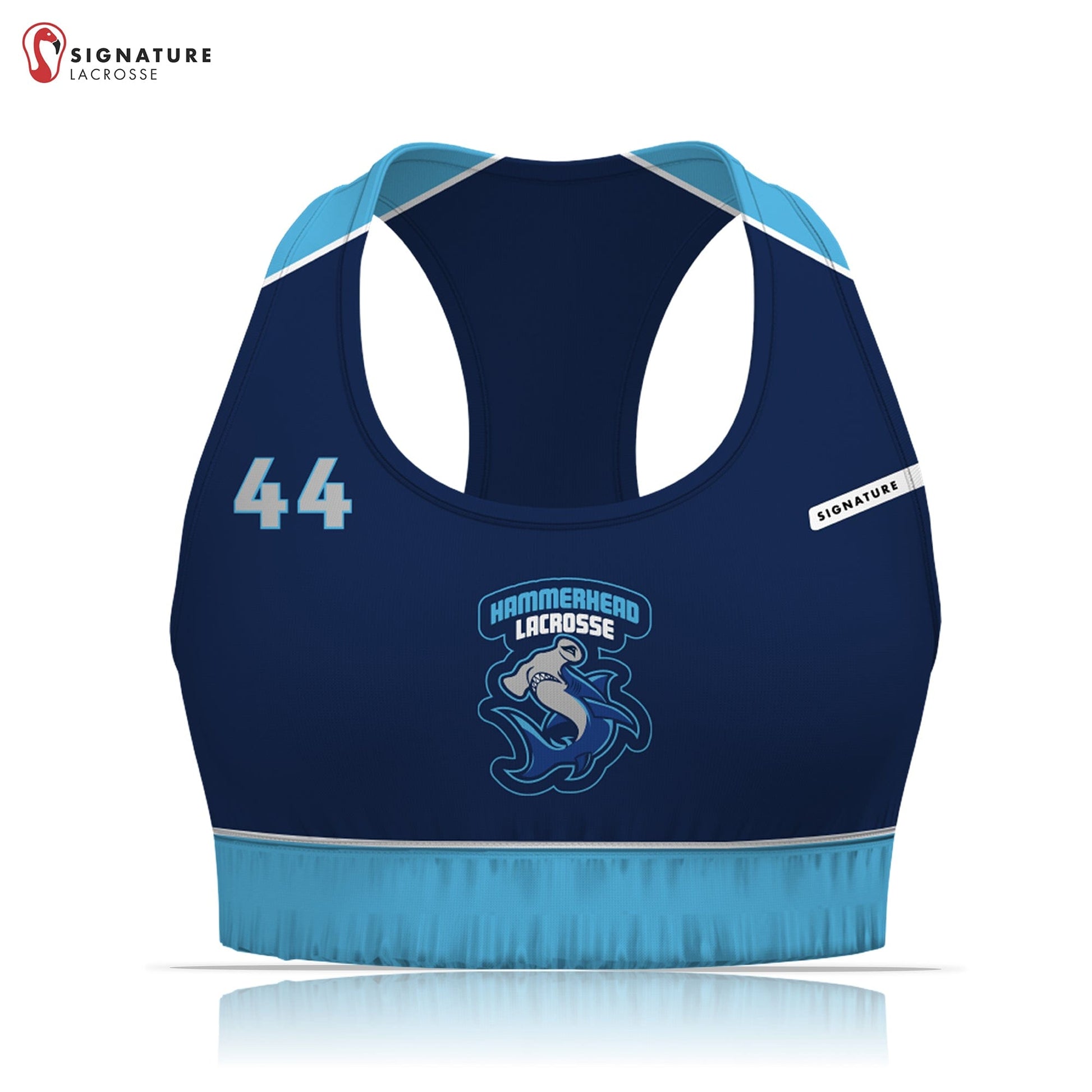 Hammerhead Lacrosse Women's Player Sport's Bra: U8 Signature Lacrosse