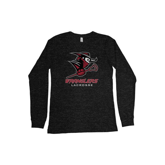 Henderson Wranglers Lacrosse Adult Cotton Long Sleeve T-Shirt Signature Lacrosse