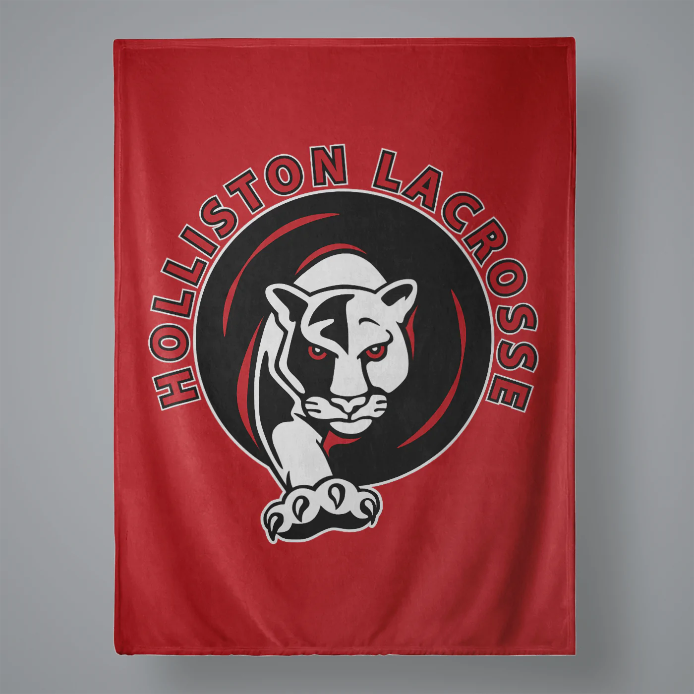 Holliston Youth Lacrosse Large Plush Throw Blanket Signature Lacrosse