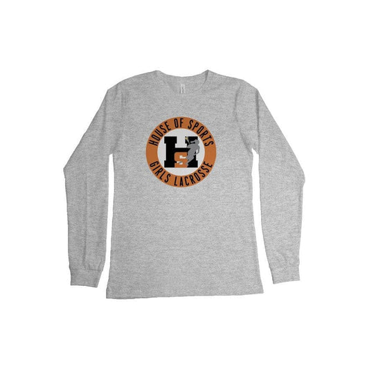 House of Sports Adult Cotton Long Sleeve T-Shirt Signature Lacrosse