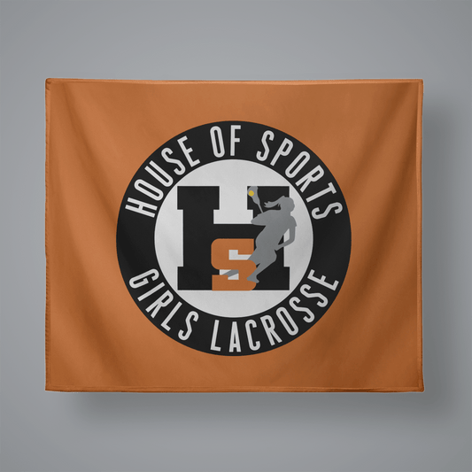 House of Sports Small Plush Throw Blanket Signature Lacrosse