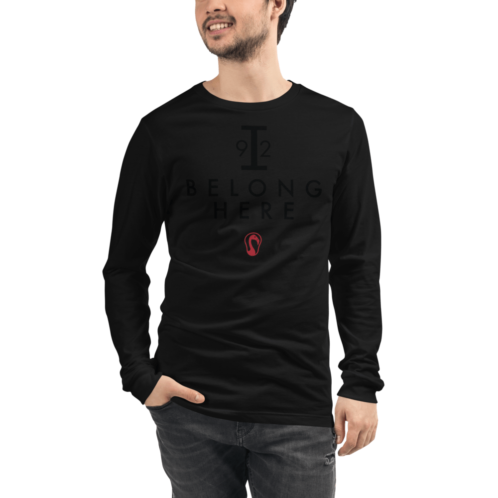 I Belong Here Adult Premium Long Sleeve T -Shirt Signature Lacrosse