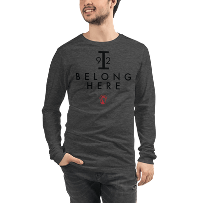 I Belong Here Adult Premium Long Sleeve T -Shirt Signature Lacrosse