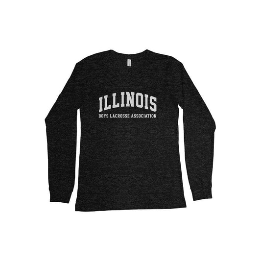 Illinois Boys Lacrosse Adult Cotton Long Sleeve T-Shirt Signature Lacrosse