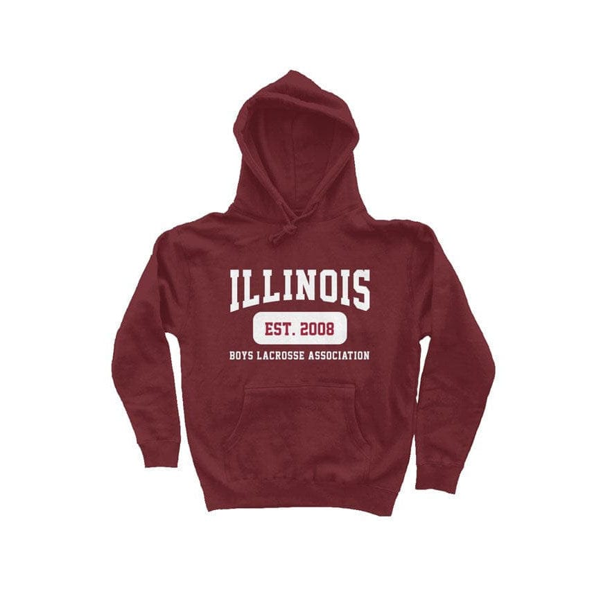 Illinois Boys Lacrosse Adult Hoodie Signature Lacrosse