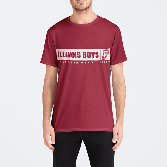 Illinois Boys Lacrosse Adult Men's Sport T-Shirt Signature Lacrosse