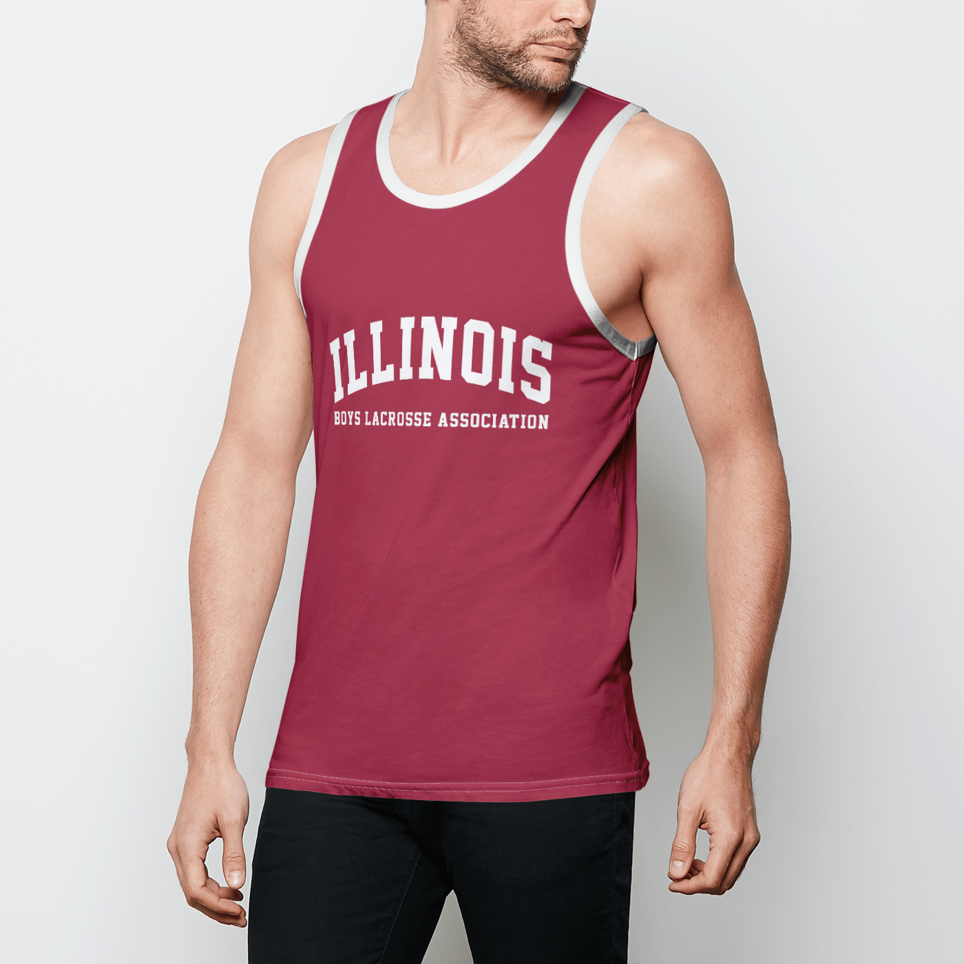 Illinois Boys Lacrosse Adult Men's Tank Top Signature Lacrosse