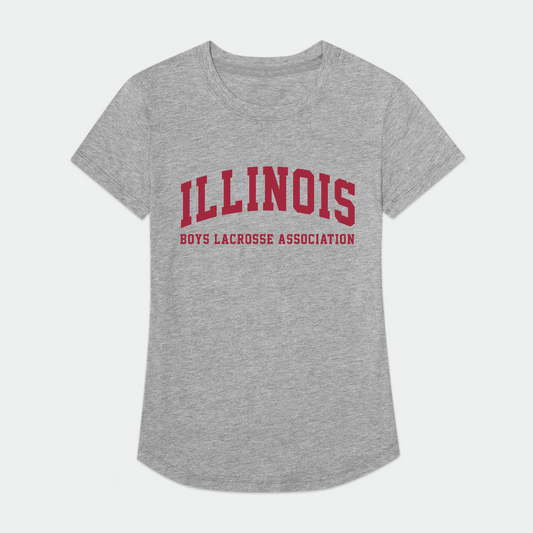 Illinois Boys Lacrosse Adult Women's Sport T-Shirt Signature Lacrosse