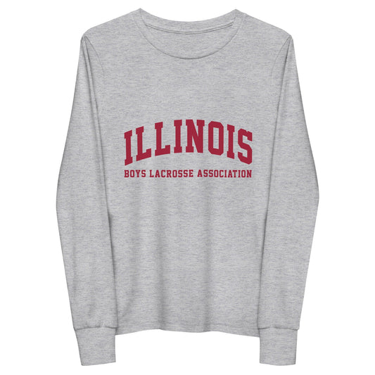 Illinois Boys Lacrosse Youth Cotton Long Sleeve T-Shirt Signature Lacrosse