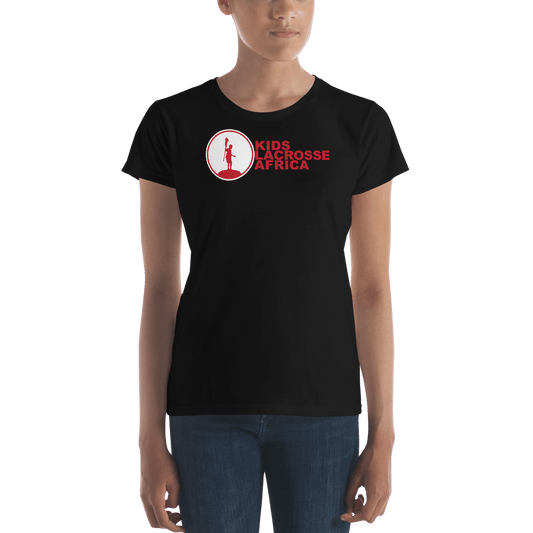 Kids Lacrosse Africa Ladies Fitted Cotton Tee Signature Lacrosse