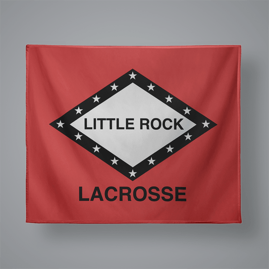 Little Rock Lacrosse Small Plush Throw Blanket Signature Lacrosse