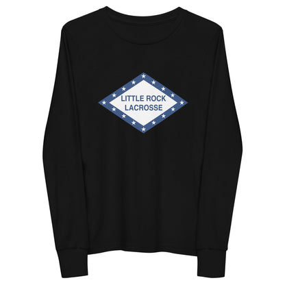 Little Rock Lacrosse Youth Cotton Long Sleeve T-Shirt Signature Lacrosse