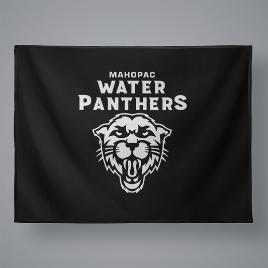 Mahopac Water Panthers Large Plush Throw Blanket Signature Lacrosse