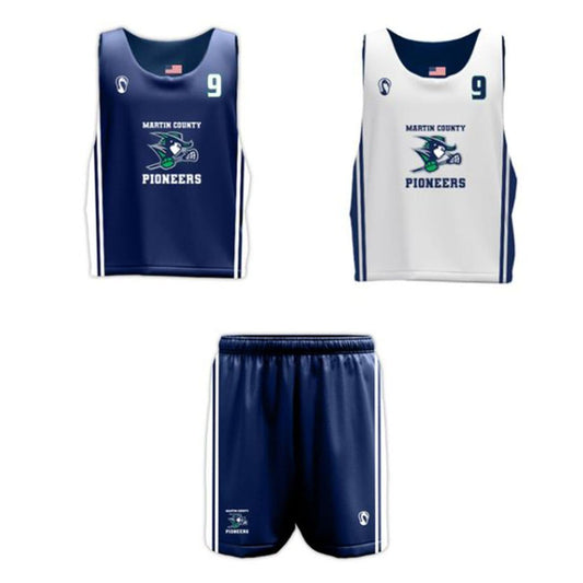 Martin County Pioneers Lacrosse Men's Performance 2 Piece Practice Package - Basic Signature Lacrosse