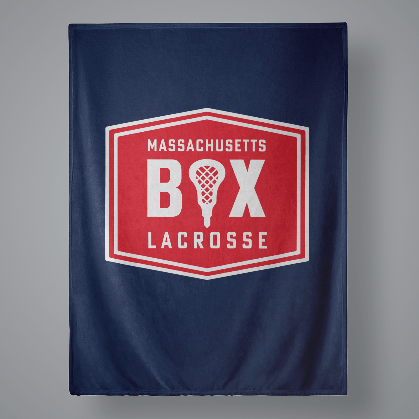 Mass Box Lacrosse Large Plush Throw Blanket Signature Lacrosse
