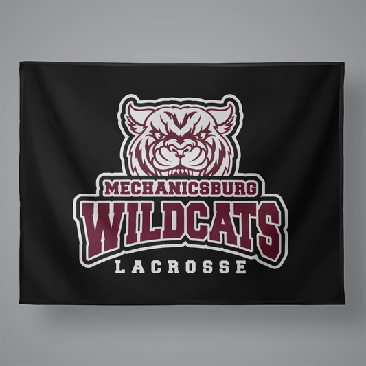 Mechanicsburg Youth Lacrosse Large Plush Throw Blanket Signature Lacrosse