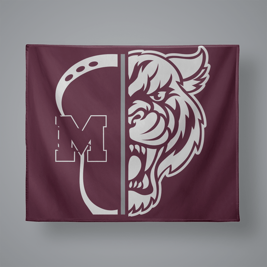 Mechanicsburg Youth Lacrosse Small Plush Throw Blanket Signature Lacrosse