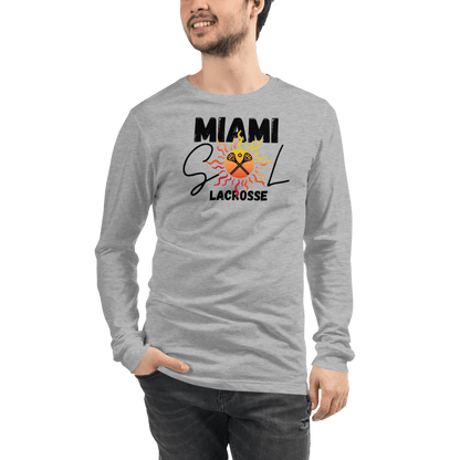 Miami Sol Adult Premium Long Sleeve T -Shirt Signature Lacrosse