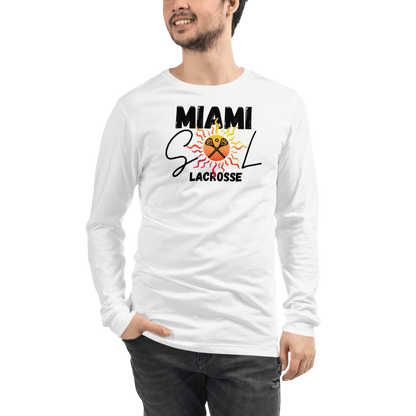 Miami Sol Adult Premium Long Sleeve T -Shirt Signature Lacrosse