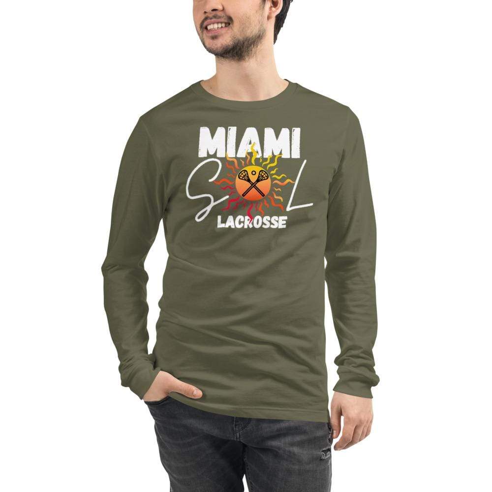 Miami Sol Adult Premium Long Sleeve T-Shirt Signature Lacrosse