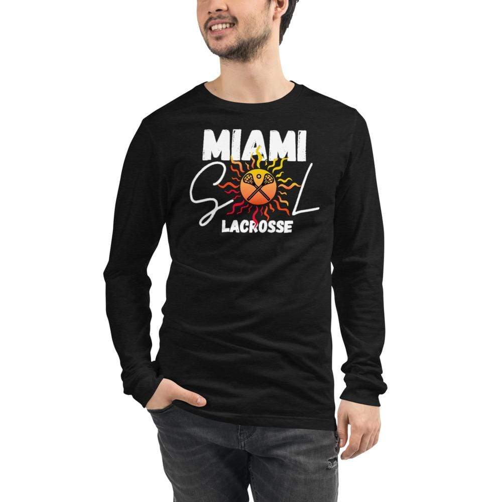 Miami Sol Adult Premium Long Sleeve T-Shirt Signature Lacrosse