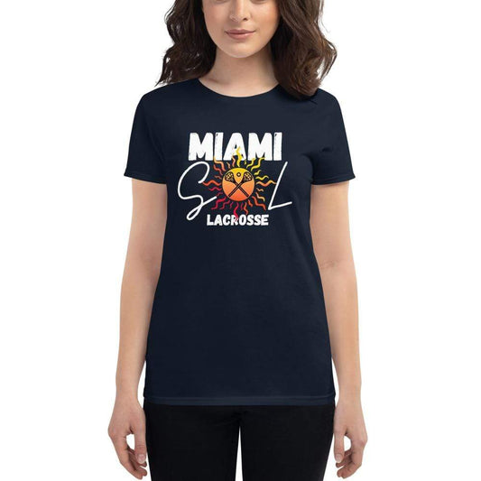 Miami Sol Ladies Fitted Cotton Tee Signature Lacrosse