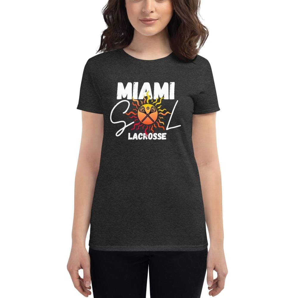 Miami Sol Ladies Fitted Cotton Tee Signature Lacrosse