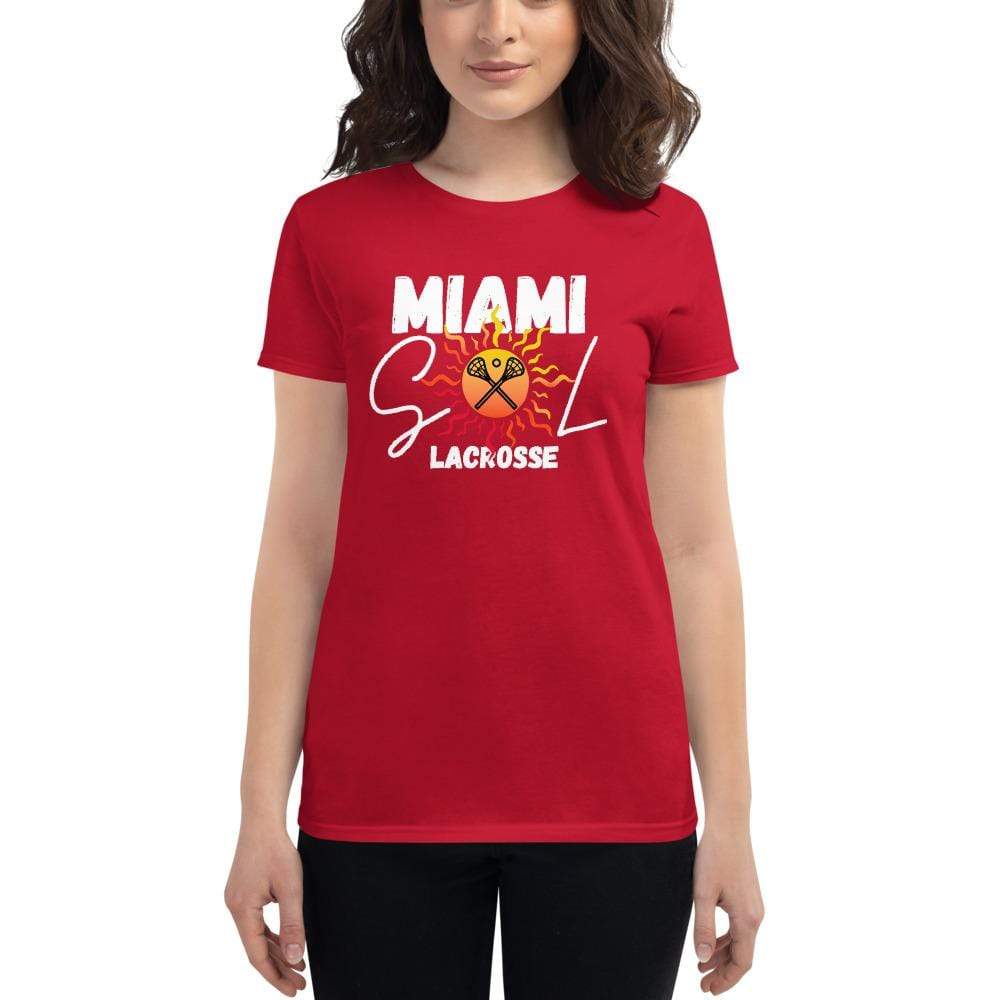 Miami Sol Ladies Fitted Cotton Tee Signature Lacrosse