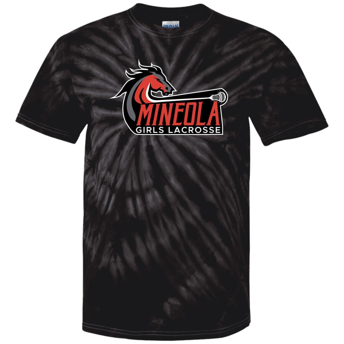 Mineola Girls Lacrosse Adult Cotton Tie Dye T-Shirt Signature Lacrosse