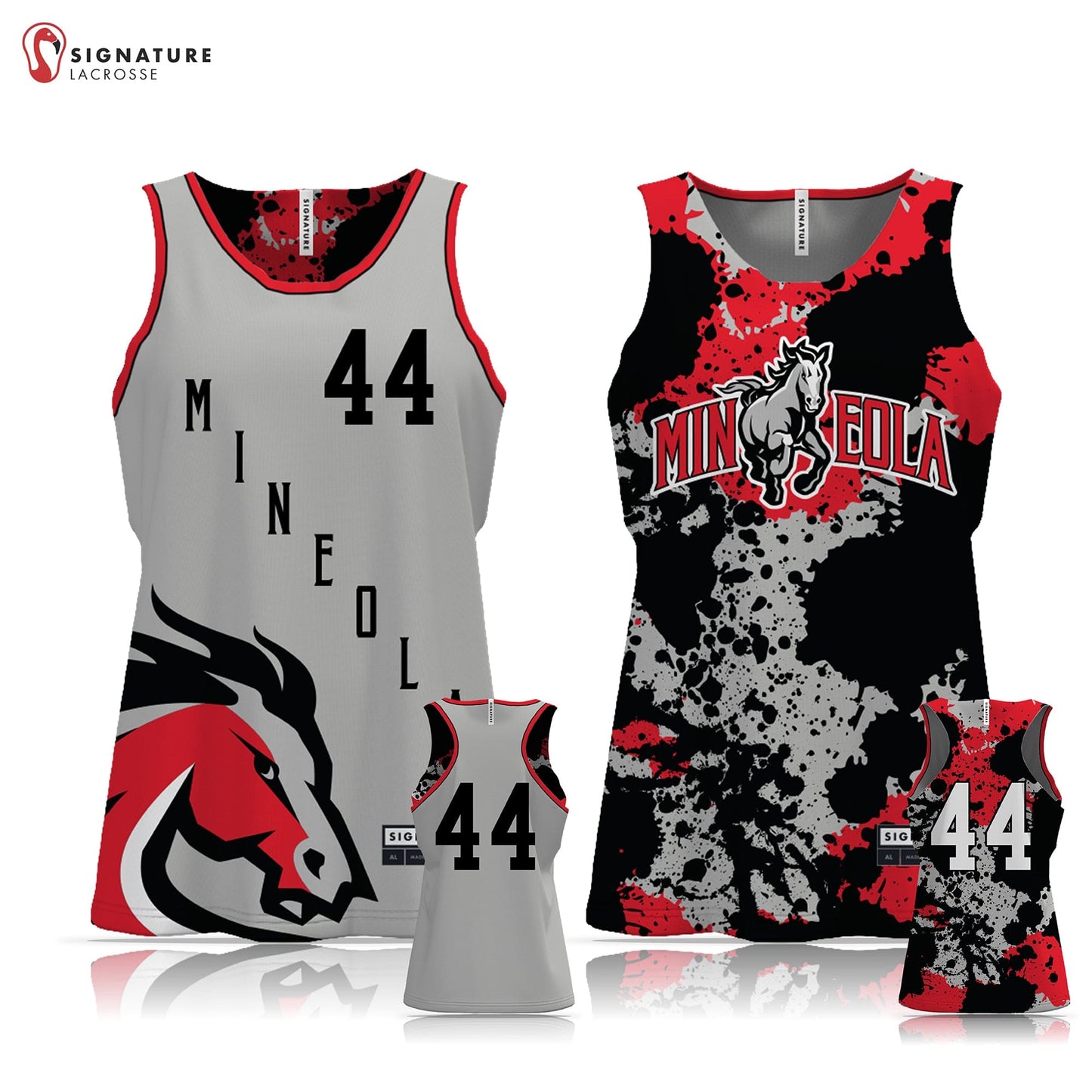 Mineola Girls Lacrosse Women’s Player Game Pinnie: Mineola Signature Lacrosse