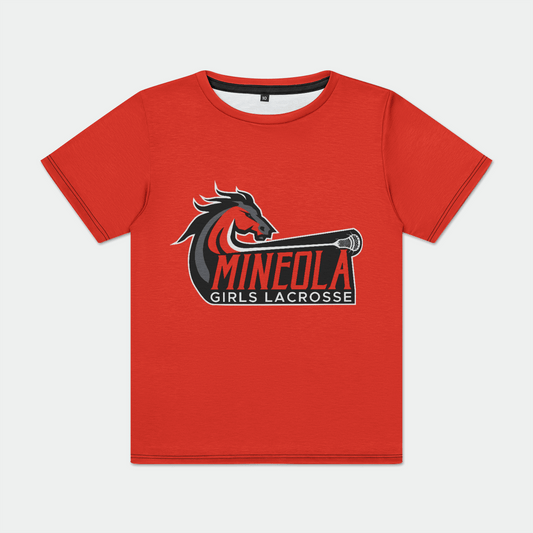 Mineola Girls Lacrosse Youth Sport T-Shirt Signature Lacrosse