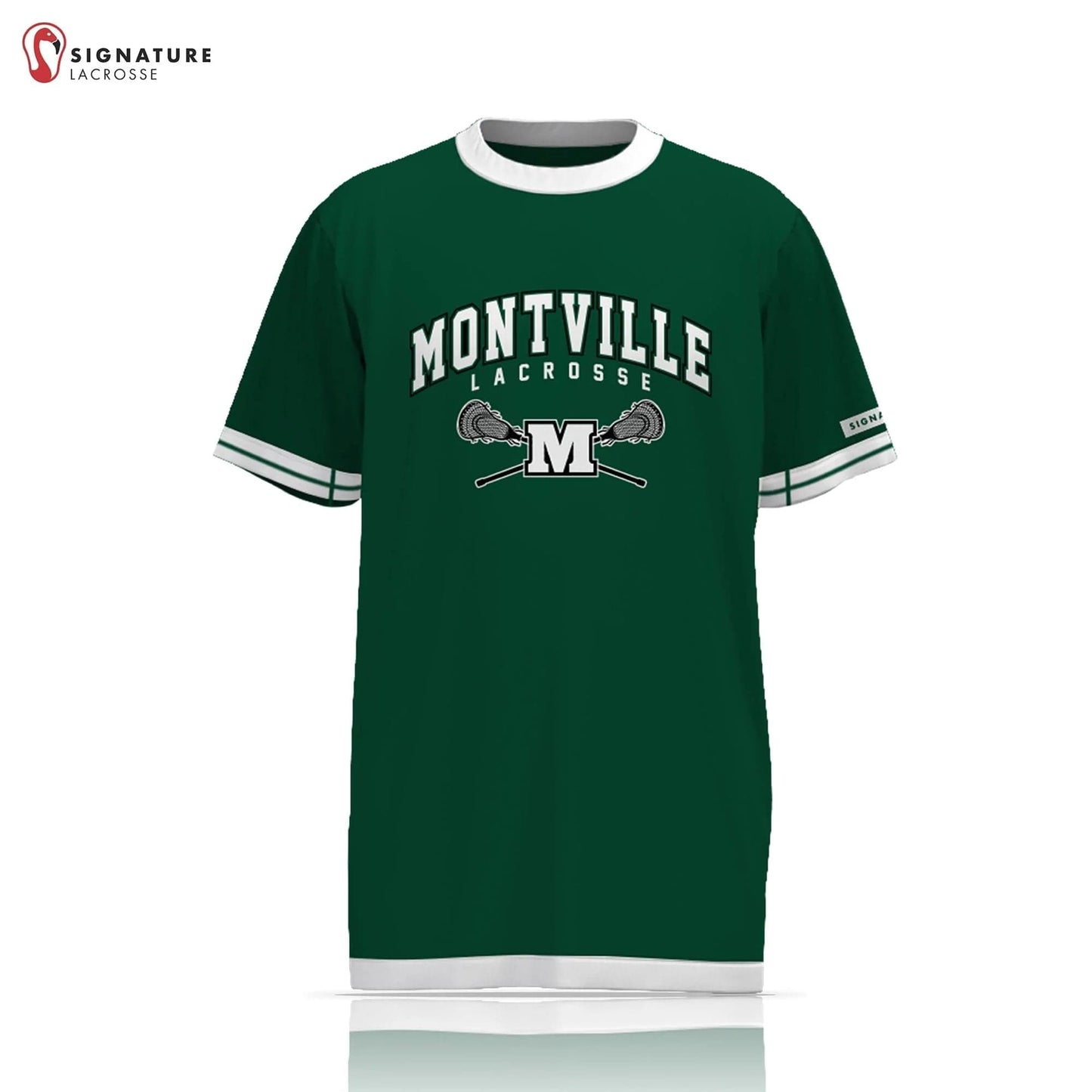 Montville Lacrosse Men's Game Short Sleeve Shooter Shirt: 4th Grade Signature Lacrosse
