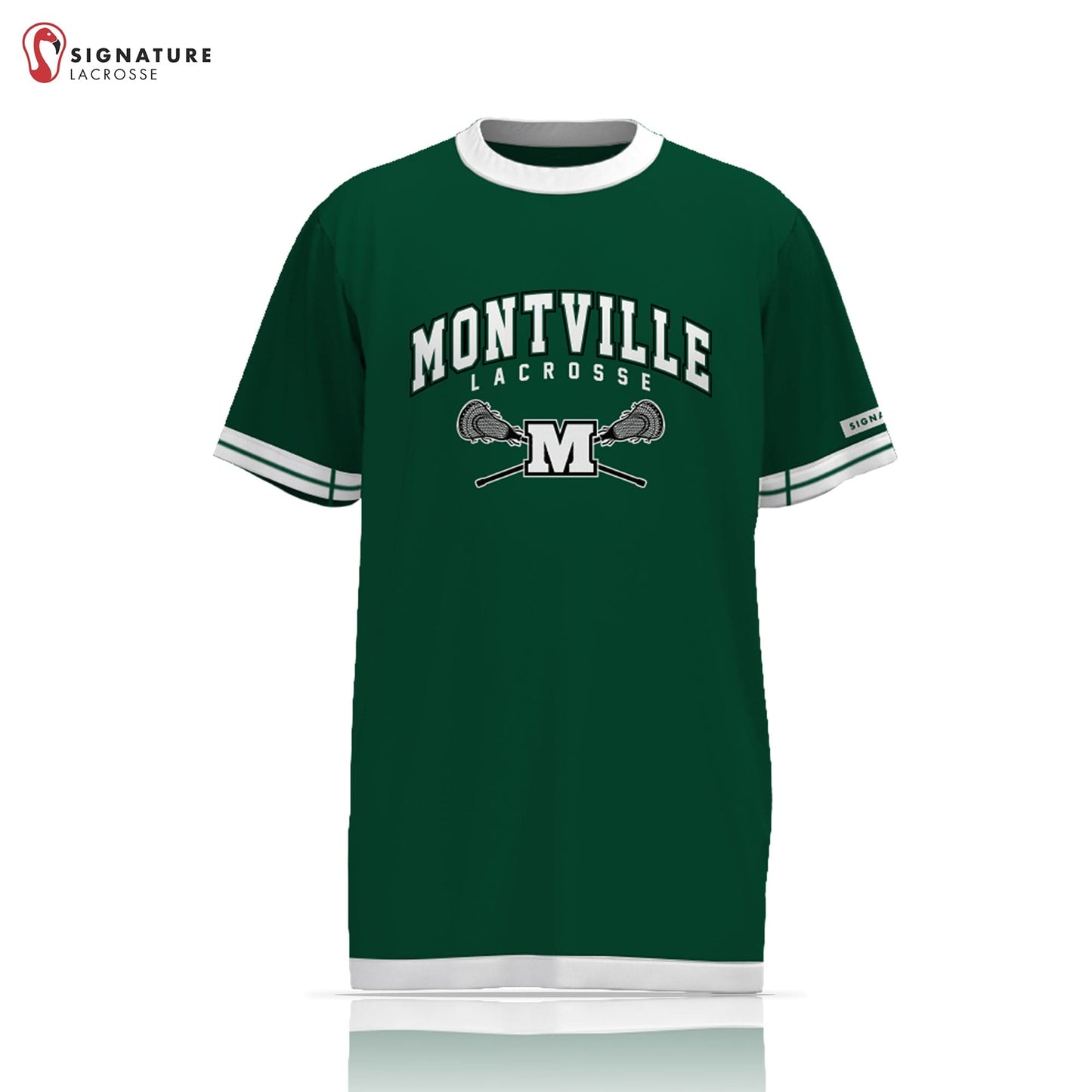 Montville Lacrosse Men's Game Short Sleeve Shooter Shirt: Montville Lacrosse Signature Lacrosse