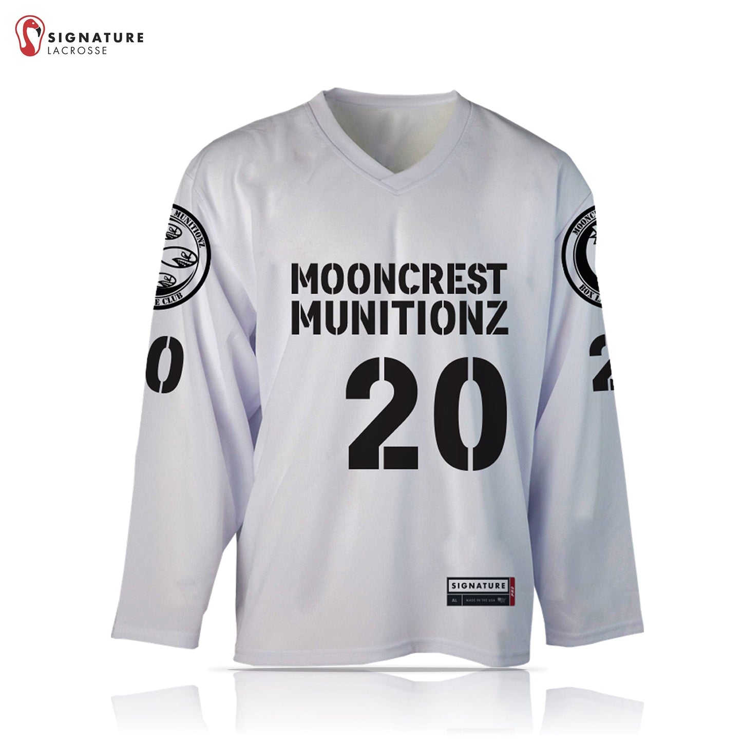 Mooncrest Munitionz Box Lacrosse Men’s White Pro Box Jersey: N/A Signature Lacrosse