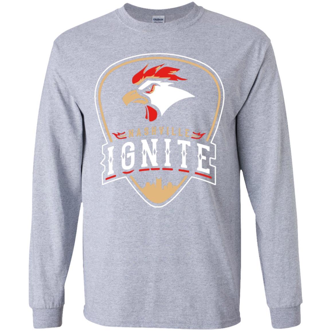 Nashville Ignite Youth Long Sleeve T-Shirt Signature Lacrosse