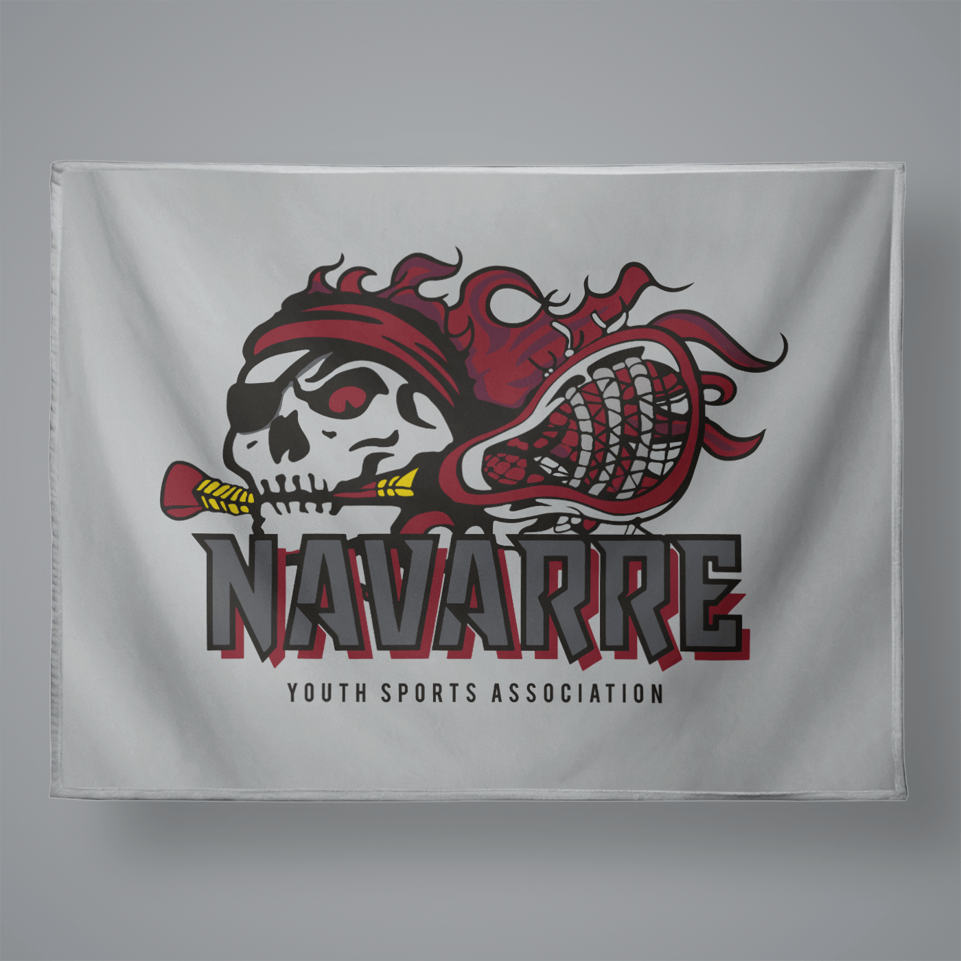 Navarre Lacrosse Large Plush Throw Blanket Signature Lacrosse