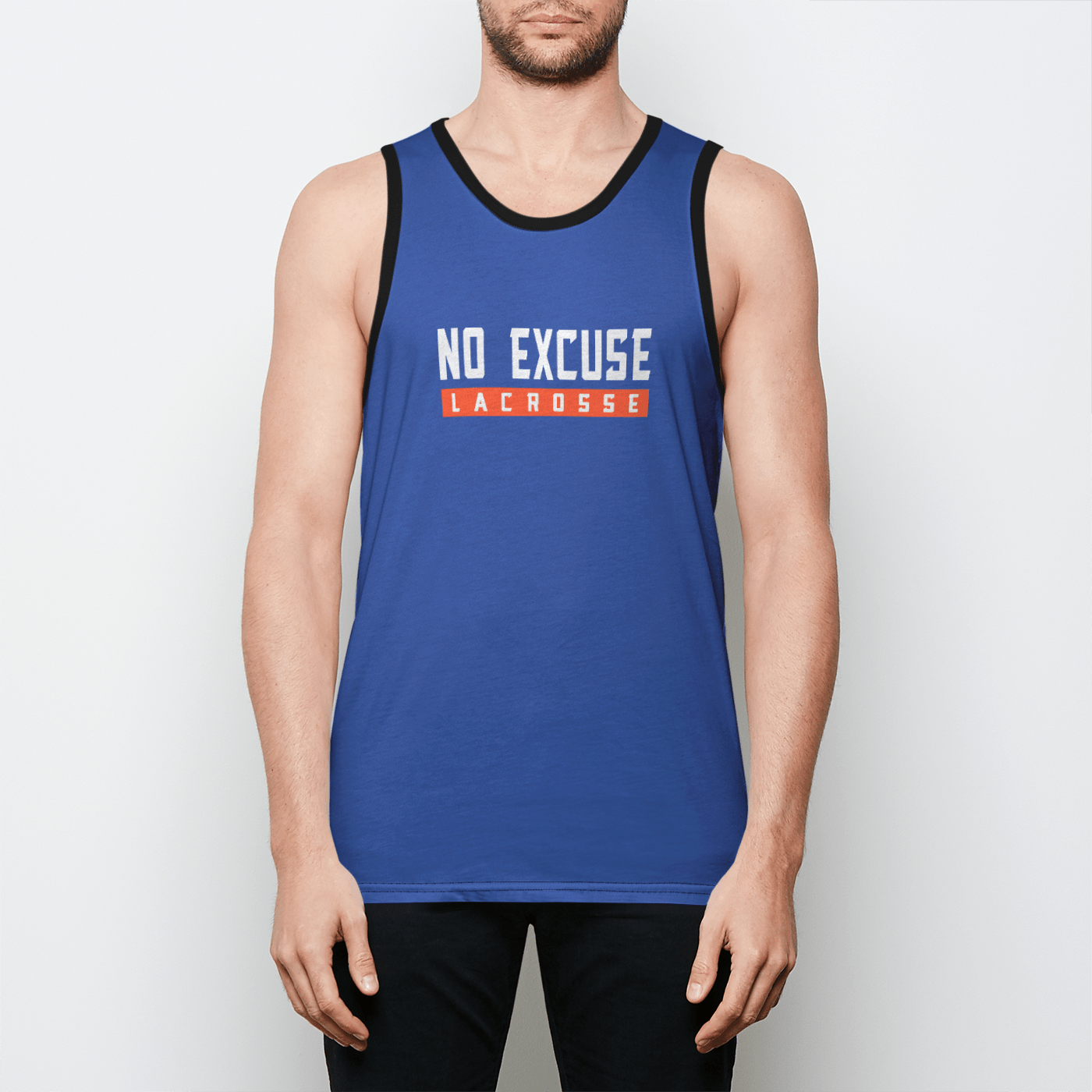 No-Excuse Lacrosse Adult Men's Tank Top Signature Lacrosse