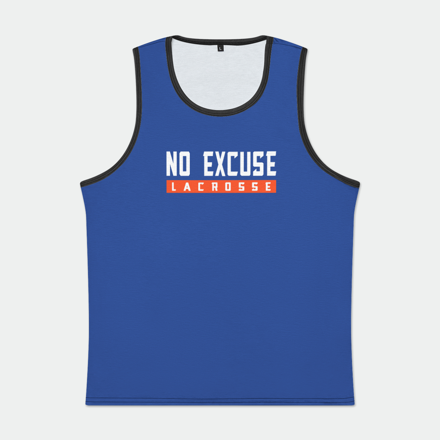 No-Excuse Lacrosse Adult Men's Tank Top Signature Lacrosse