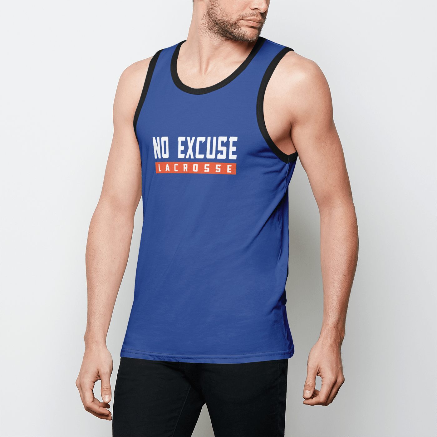 No-Excuse Lacrosse Adult Men's Tank Top Signature Lacrosse