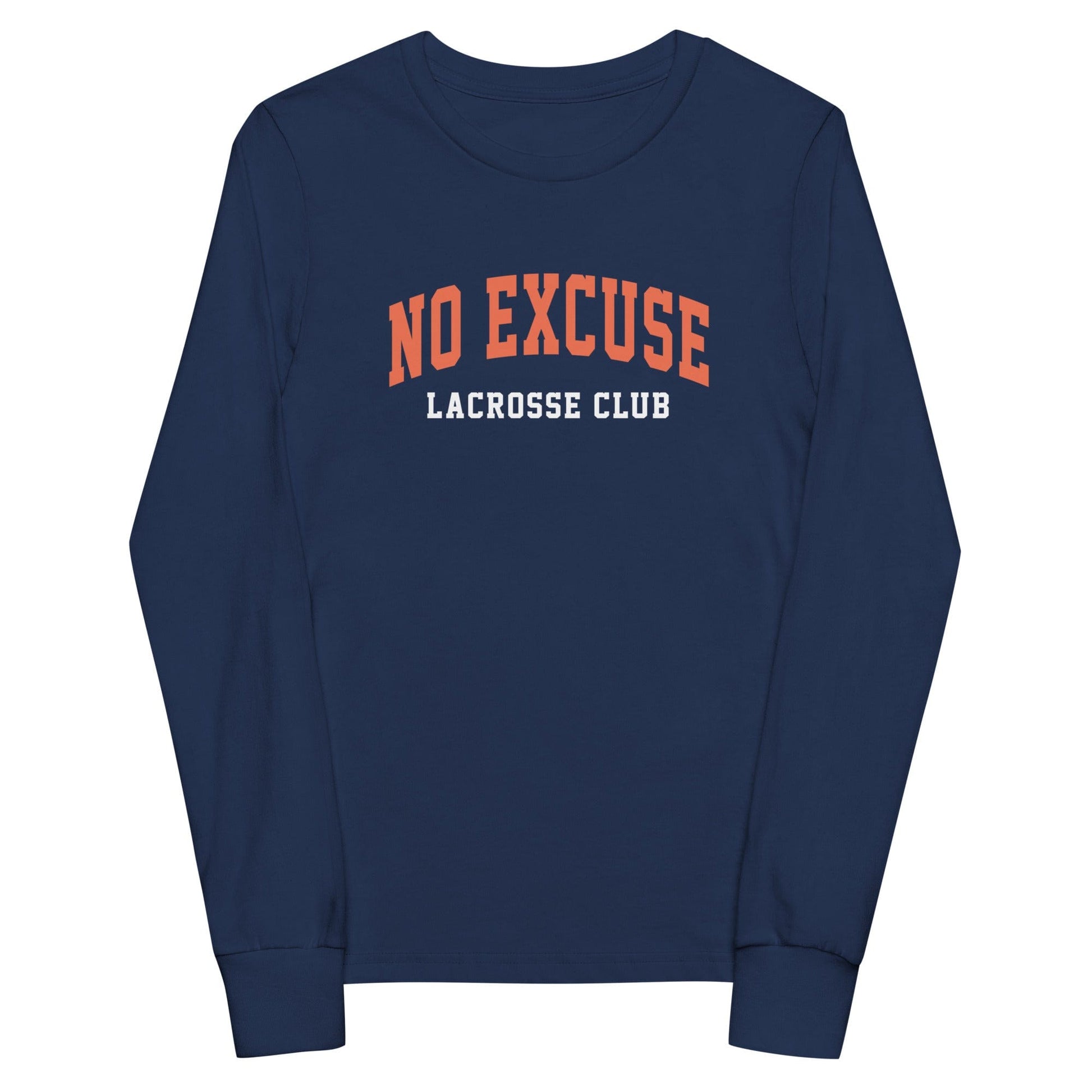 No-Excuse Lacrosse Youth Cotton Long Sleeve T-Shirt Signature Lacrosse