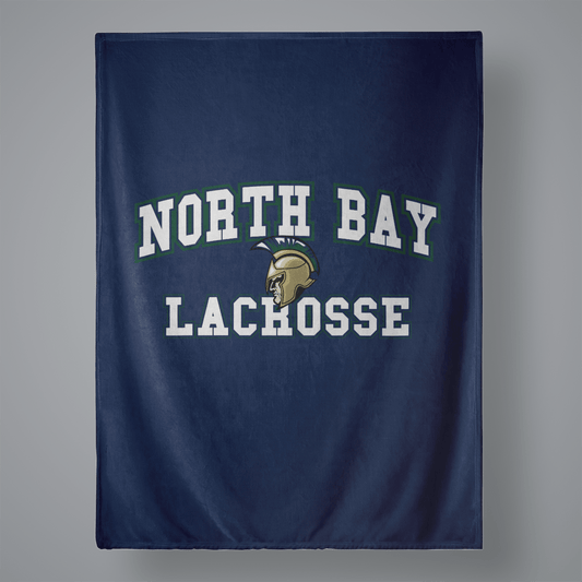 North Bay Warriors Lacrosse Large Plush Throw Blanket Signature Lacrosse