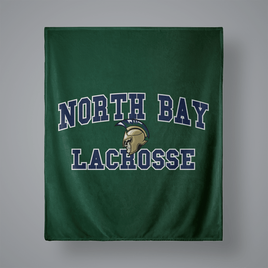 North Bay Warriors Lacrosse Small Plush Throw Blanket Signature Lacrosse