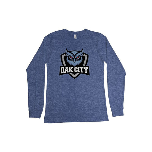 Oak City Owls Lacrosse Adult Cotton Long Sleeve T-Shirt Signature Lacrosse
